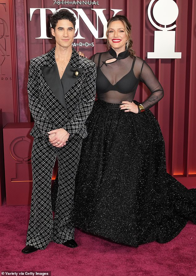 Glee alum Darren Criss made the list thanks to his plaid suit, while his wife Mia Swier flaunted her bra on the red carpet... donning a sheer black top and sparkly skirt
