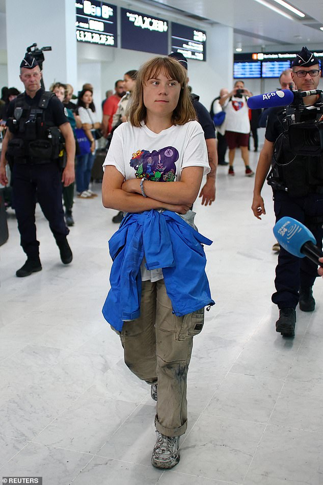 Thunberg told reporters that Israel had 'kidnapped' the group in international waters and 'taken them against their will', after security forces intercepted the Madleen