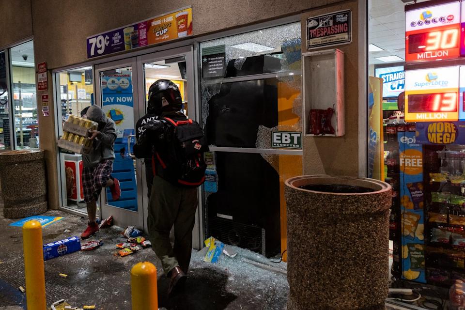 LA has faced chaotic scenes since anti-ICE protests began on Friday (AFP via Getty Images)
