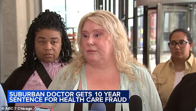 Another ex-patient fought back tears while she spoke to reporters