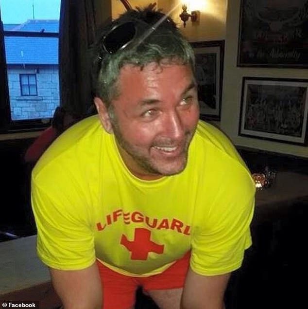 Butler is pictured wearing a fancy dress lifeguard costume in a picture taken from social media