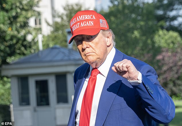 NOTHING TO SEE HERE: President Donald Trump pumped his fist - but didn't address the press - as he arrived back at the White House from Bedminster around 6 p.m. Saturday. He would announce about two hours later that he had greenlit attacks on Iran's nuclear facilities