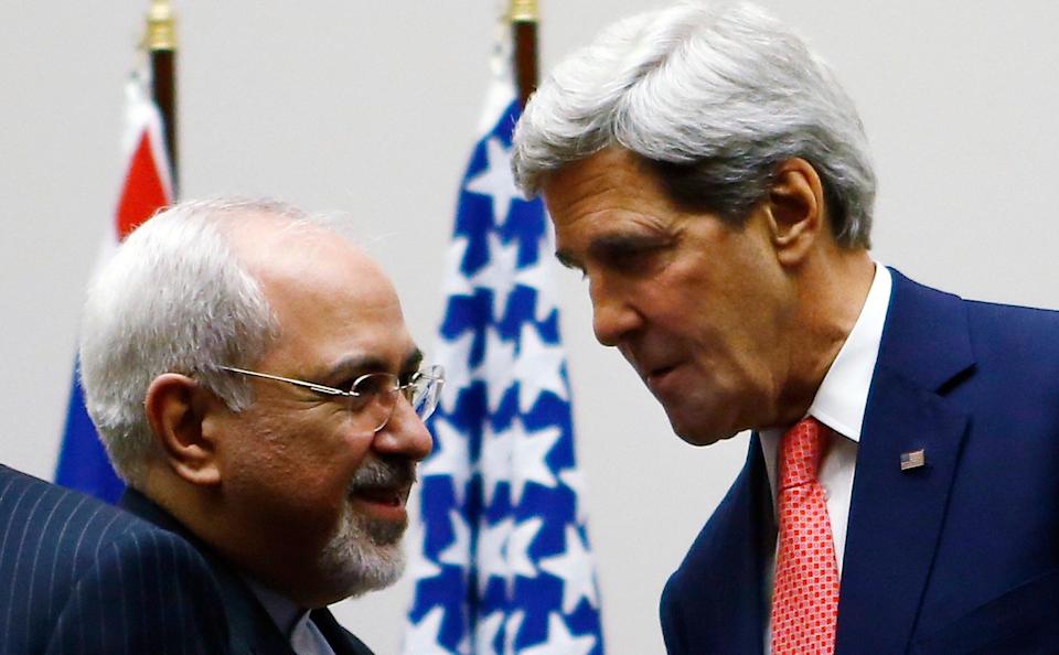 Mohammad Javad Zarif with John Kerry