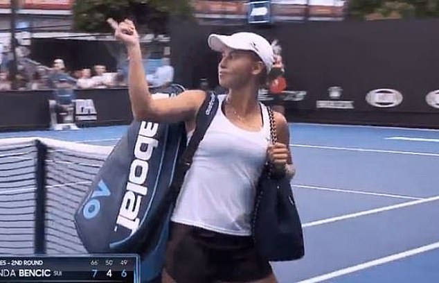 Putintseva also stuck her middle finger up towards fans at the Australian Open as she departed