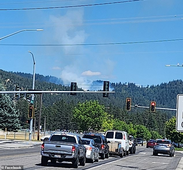 It is believed at least one shooter set a fire intentionally to draw first responders to the scene