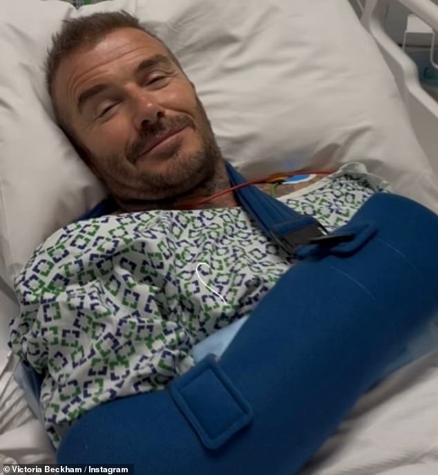 Victoria Beckham, 51, had posted a photo of husband David, 50, in hospital earlier in the week