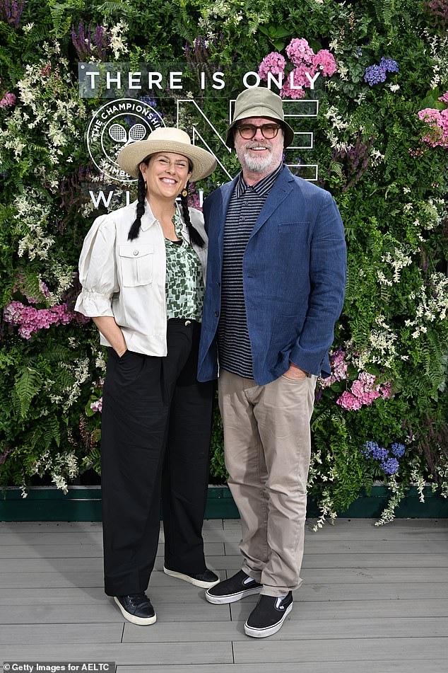 Actor Rainn Wilson was a rare public appearance with wife Holiday Reinhorn