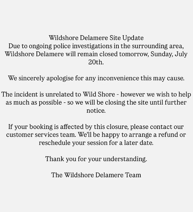 Wild Shore Delamare has also been shut down despite the company insisting the incident is 'unrelated' to them
