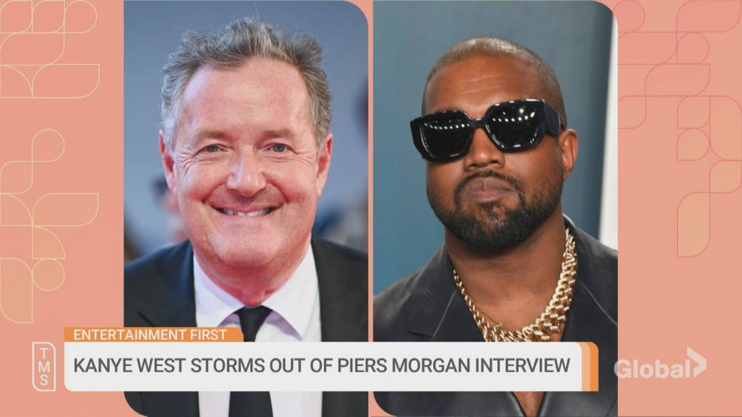 Click to play video: 'Kanye West storms out of interview with Piers Morgan'