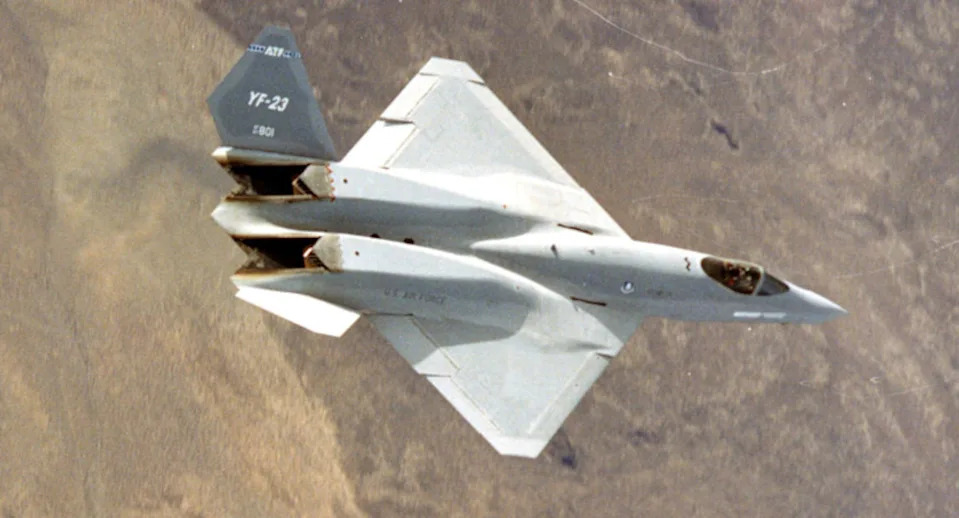 One of the YF-23 prototypes for the ATF program. <em>U.S. Air Force</em>