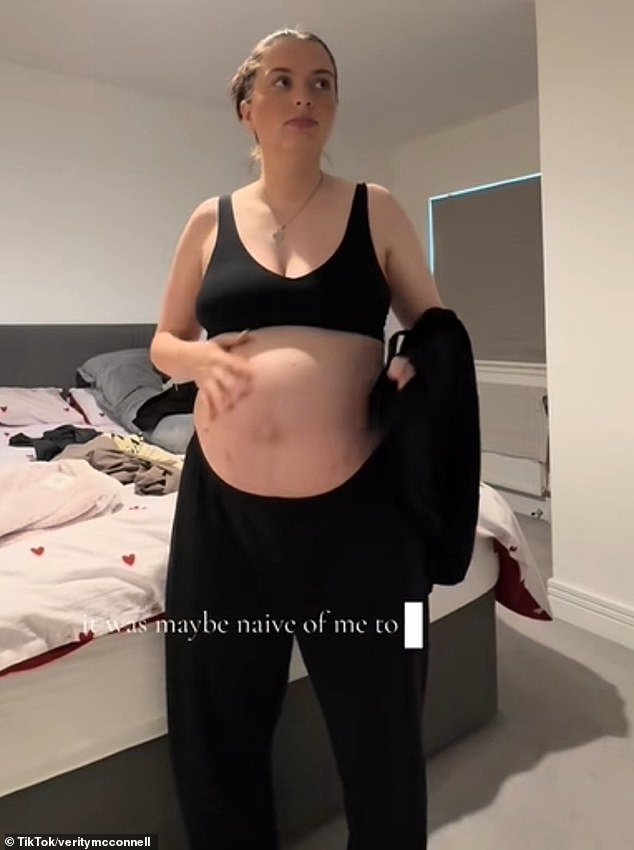 Relaying the tale of her surprise birth on TikTok, Verity recalled coming home from the house party at around 11pm, heading straight to bed with what felt like painful period cramps