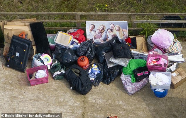 Mess was seen in piles outside the house during Katie's attempts to clean up her act