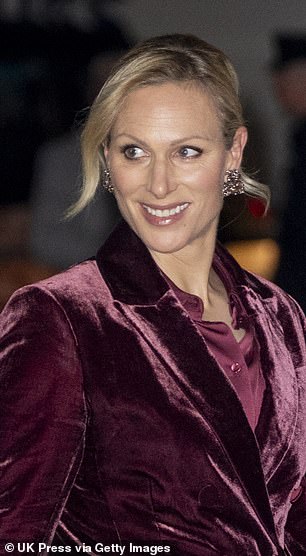 Zara wore the dazzling Colette earrings to the Together at Christmas carol service in 2024