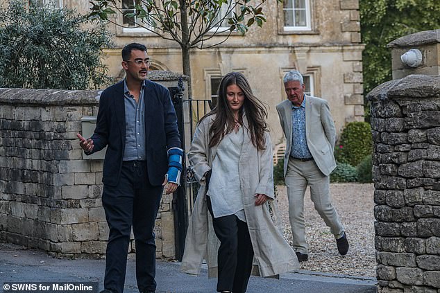 Guests were spotted outside the stunning manor house