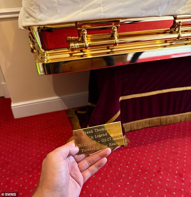 A golden plaque placed on Mr Thompson's tomb described him as 'a legend'