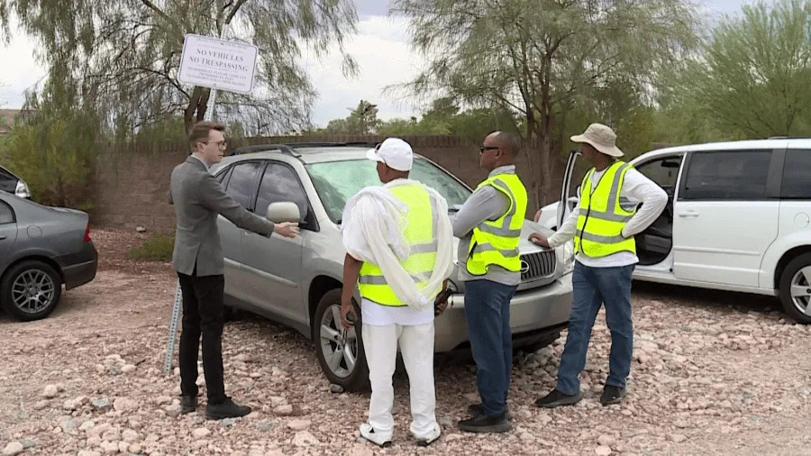 <em>A Las Vegas church’s members said the hundreds of illegally parked cars happen once a year, but lifelong neighbors disagree and are alarmed about a county vote on the property’s expansion. (KLAS)</em>