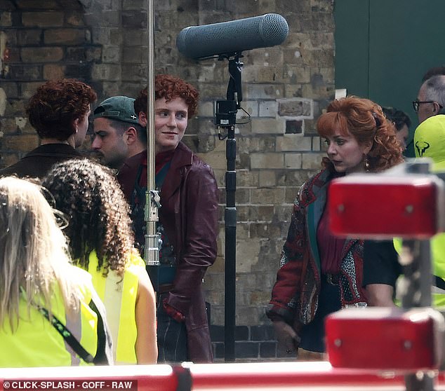 She later looked deep in thought before the director called action
