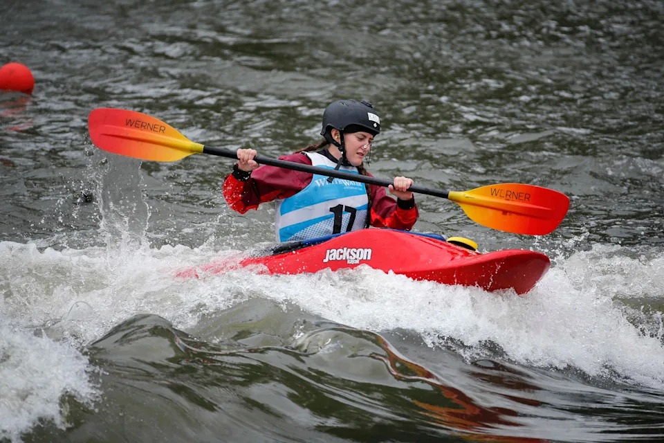 Plans call for a whitewater recreation course on the Des Moines River in downtown Des Moines like this one on the Cedar River in Charles City.