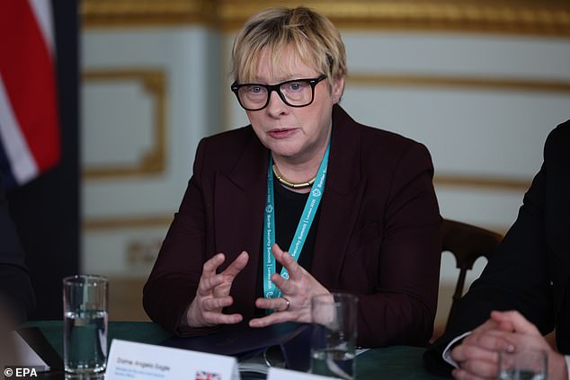 Border security minister Dame Angela Eagle (pictured) said the Government is 'cracking down hard' on illegal working across the UK