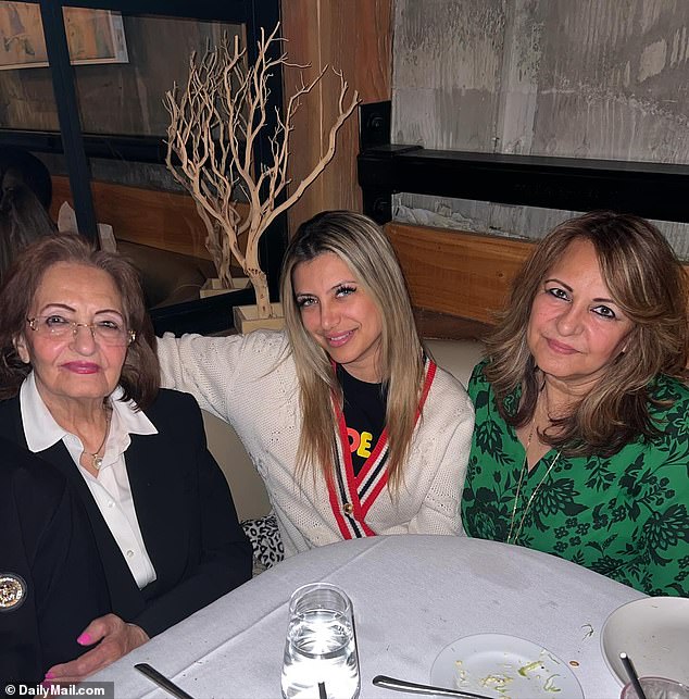 Her wealthy grandparents doted on Sangha (centre) and their lives revolved around her, according to friends. Pictured: her mother Nilem (right) and grandmother Harbhajan Singh (left)