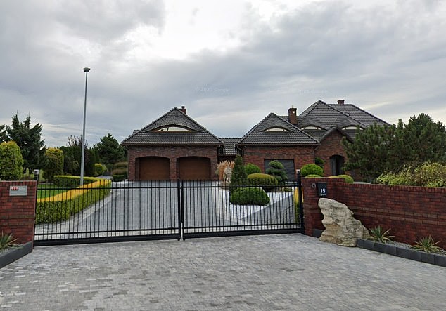 The couple's gated property, which is set on a huge, manicured lawn, is worth more than two million Polish zloty – ten times the national average in Poland