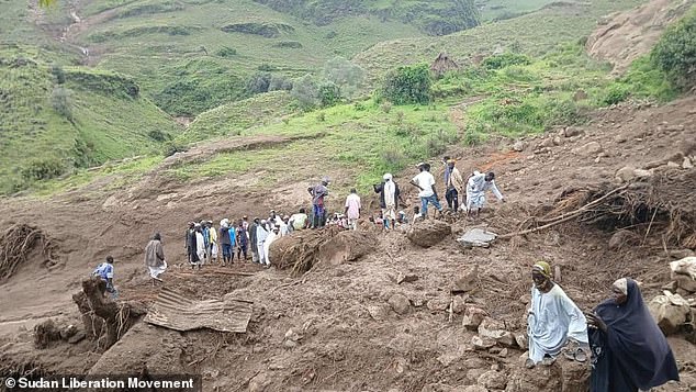 The landslide killed an estimated 1,000 people in the village in one of the deadliest natural disasters in Sudan's recent history