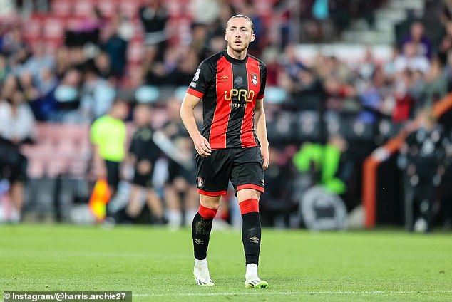 Bournemouth loanee Archie Harris was one of the players involved in the collision on Tuesday night