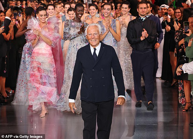 Armani is pictured here during One Night Only series in Dubai on October 26, 2021