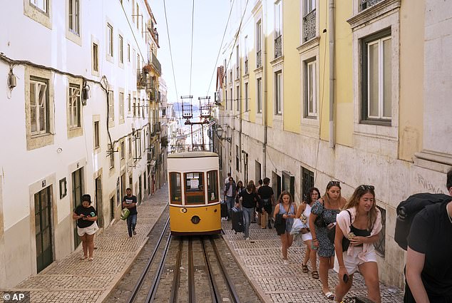The funicular, which first opened in 1885 and is now a national monument, transports around three million passengers each year up a steep hill in the centre of the capital