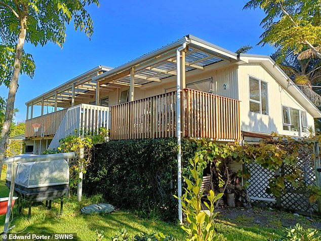 The family now live in a five-bed beachfront home, which costs just £1,600 a month to rent