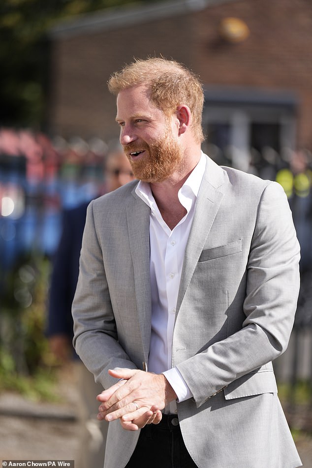 The Duke of Sussex arrives for a visit to the Community Recording Studio in Nottingham today