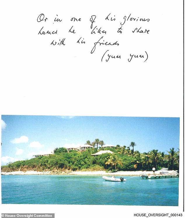 Page 8: apparently a holiday snap taken by Mandelson of Epstein's Caribbean island