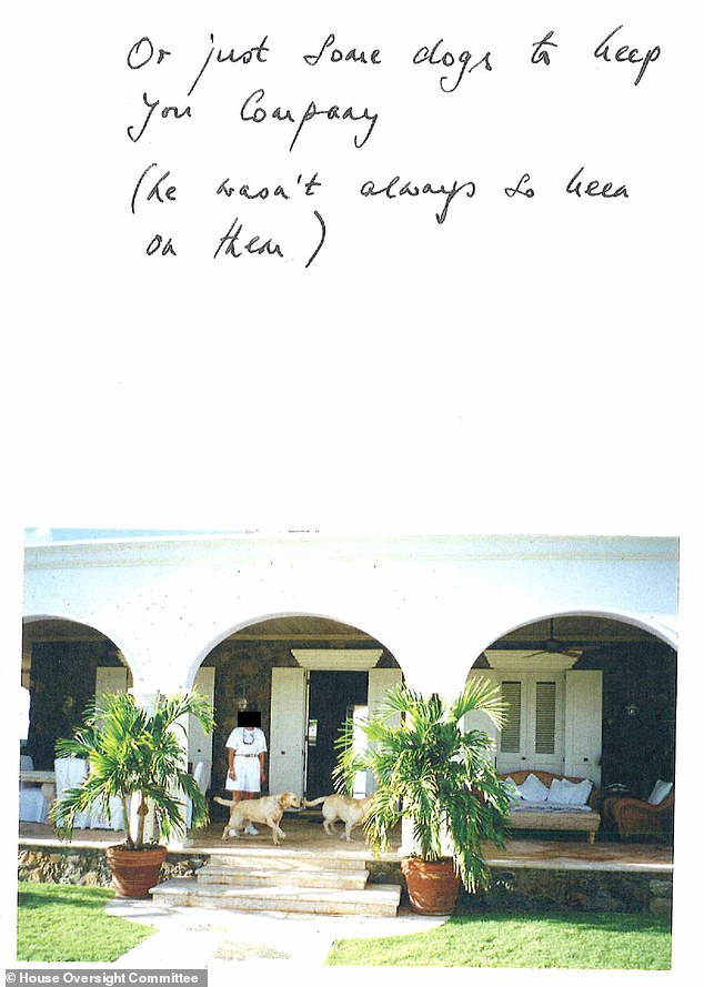 Page 5 of the letter: reminiscing about dogs on the island