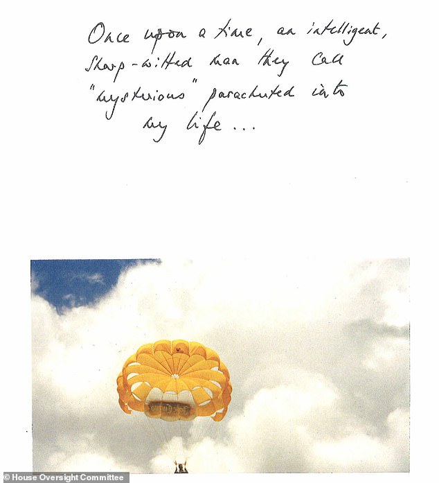 The first page of Lord Mandelson's 10-page birthday greeting to Jeffrey Epstein hails him as 'mysterious'