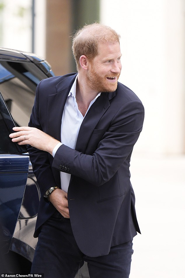 The Duke of Sussex arrives for a visit to the Centre for Blast Injury Studies in White City today