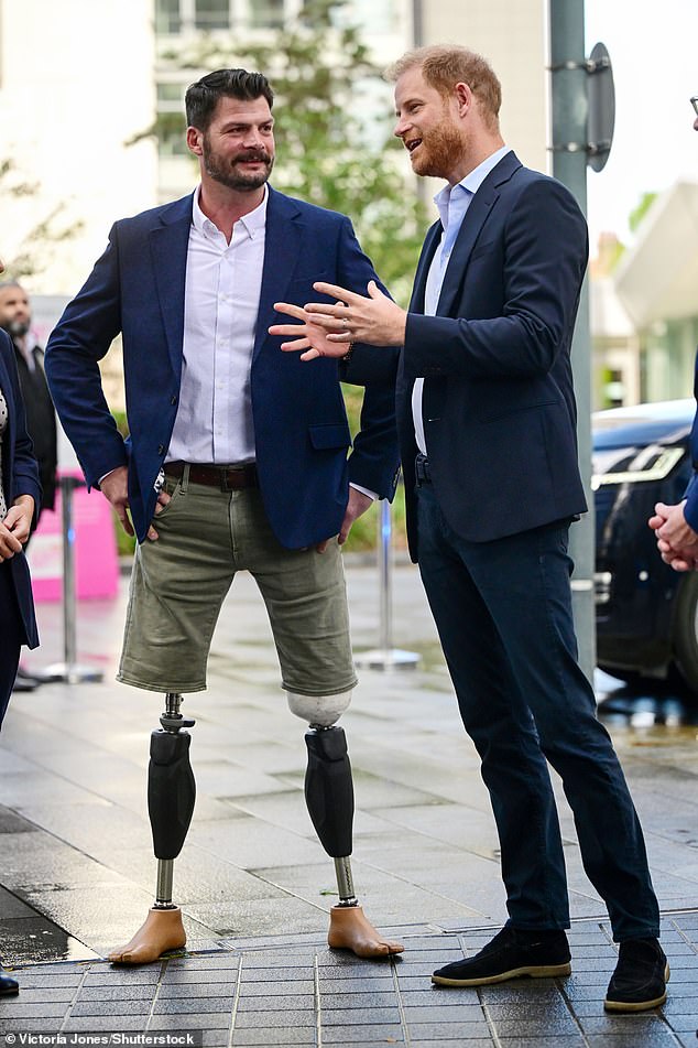 The Duke of Sussex at the Imperial College London site at Sir Michael Uren Hub today