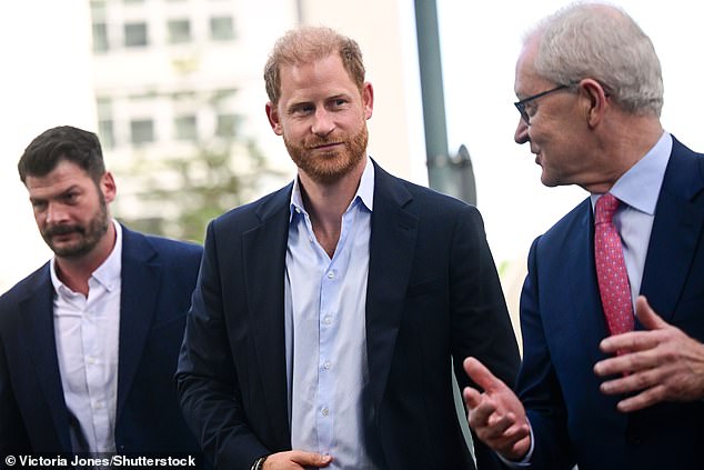 The Duke of Sussex at the Centre for Injury Studies in White City, West London, this afternoon