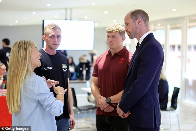 The Prince of Wales visits a mental health hub run by the Jac Lewis Foundation in Cardiff today