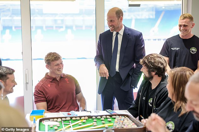 The Prince of Wales takes part in arts activities at Principality Stadium in Cardiff today