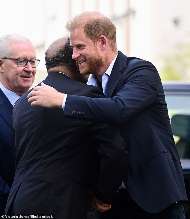 The Duke of Sussex arrives for a visit to the Centre for Blast Injury Studies in White City today
