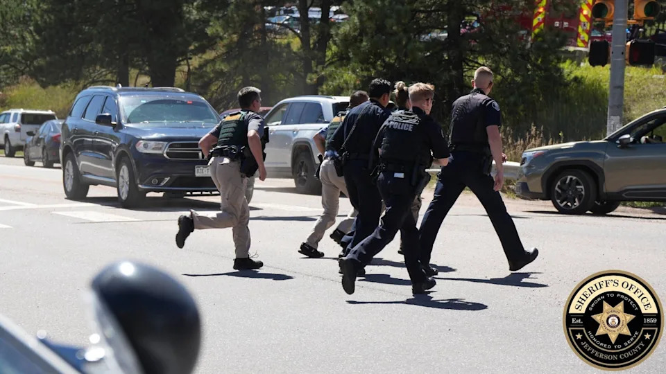 Jefferson County Sheriff's Office - PHOTO: Law enforcement at the scene of a shooting at Evergreen High School in Evergreen, Colo., Sept. 10, 2025.