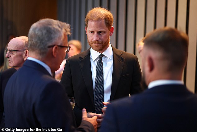 The Duke of Sussex speaks to attendees of the inaugural Invictus Horizons reception event in central London