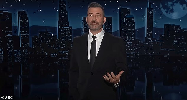 Jimmy Kimmel also took to Instagram and shared the message to his main page: 'Instead of the angry finger-pointing, can we just for one day agree that is is horrible and monstrous to shoot another human?'