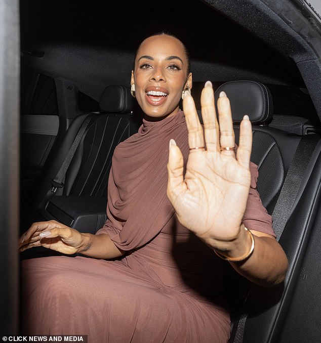 Rochelle Humes looked all partied out as she head for home
