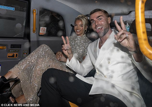 Molly Smith and fiancé Tom Clare posed for the cameras