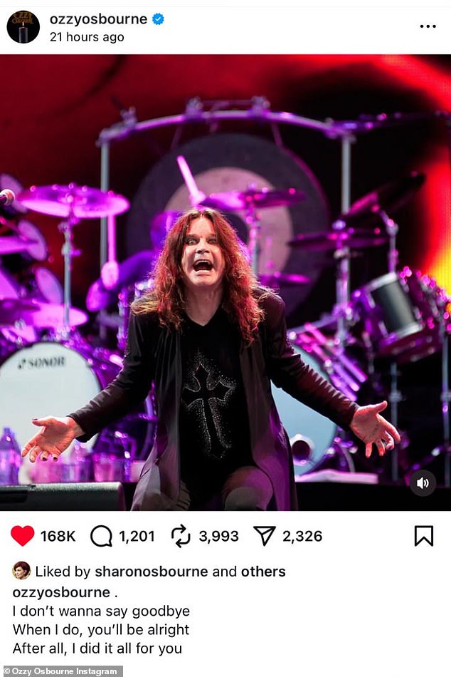 In a sweet nod to her late husband, Sharon liked a recent social media post shared by the team now running his account