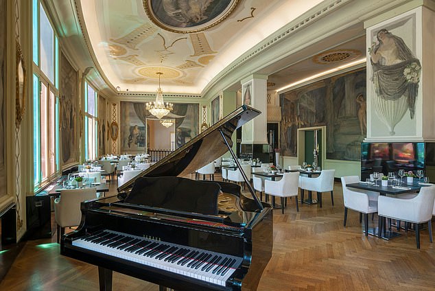 The Daily Mail's Femail was invited to stay at the Grand Hotel Palace Rome, part of the Millennium Group. Pictured: The hotel's restaurant, Cadorin