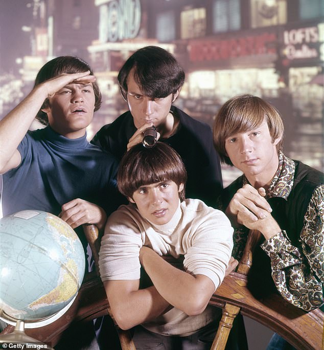 The Monkees posed for a promotional picture shoot in 1967 for their eponymously named show; seen in 1967