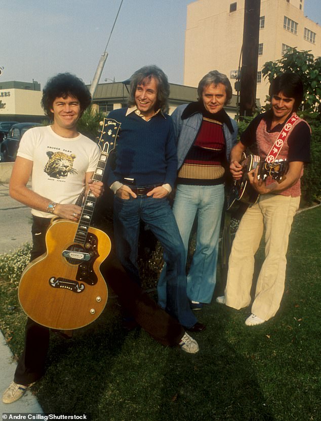 From left, Dolenz, Tommy Boyce, Hart and Jones in 1975