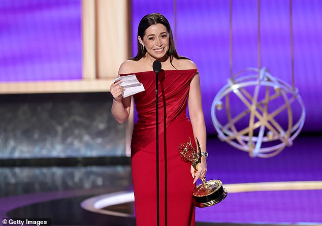 The 40-year-old actress triumphed in an impressive field which included: Cate Blanchett: Disclaimer, Meghann Fahy: Sirens, Rashida Jones: Black Mirror, and Michelle Williams: Dying For Sex